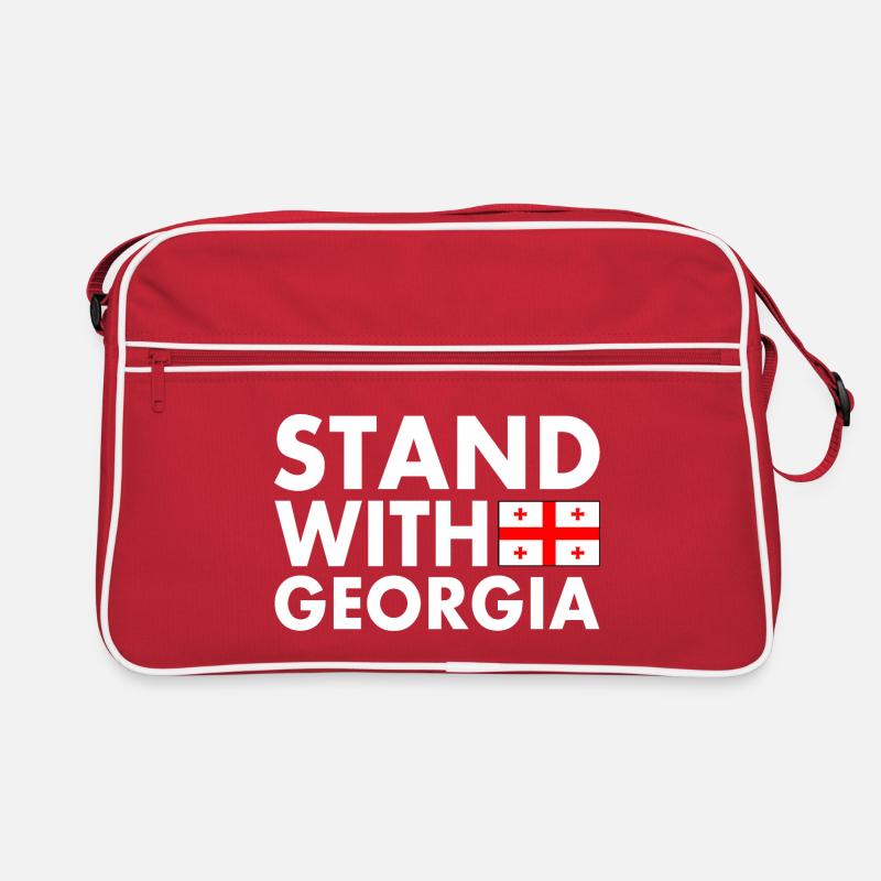 Georgien - Retro Tasche - Rot/Weiß