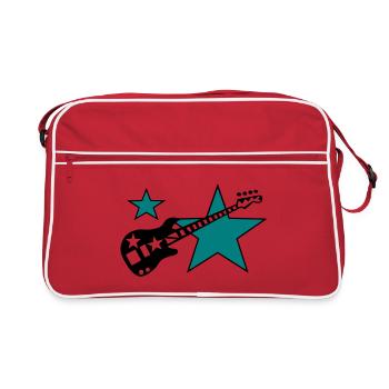 Basse E Basse Musicien 2 - Sac Retro - rouge/blanc - Devant