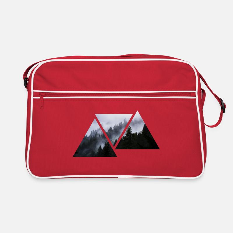 Fir forest and cloud Alps leewarddesign Retro Bag