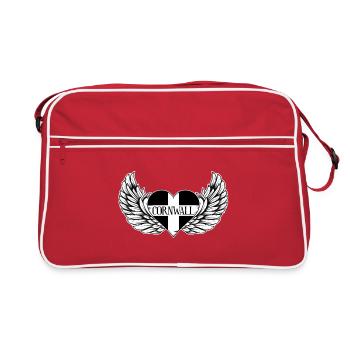 Love Cornwall - Retro Bag - red/white - Front