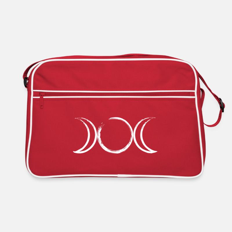 Tripple Moon Goddess symbol triune goddess Retro Bag