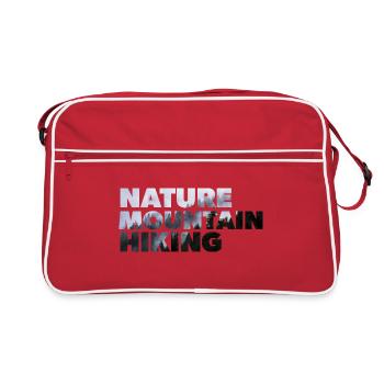 Alps forest nature mountain hiking leewarddesign - Sac Retro - rouge/blanc - Devant