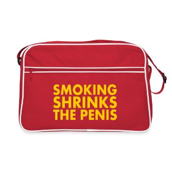 Smoking shrinks the penis - Retro Tasche - Rot/Weiß - Vorne