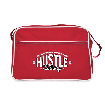 Hustle Attitude Logo Print - Retro Bag - red/white - Front
