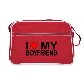 I love my boyfriend - Sac Retro - rouge/blanc - Devant