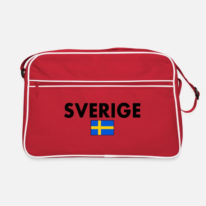 Sverige - Retro Tasche - Rot/Weiß