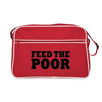 Feed the poor - Retro Bag - red/white - Front