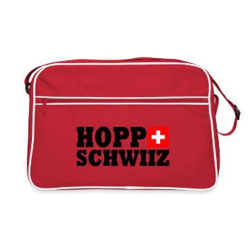 Hopp schwiiz - Sac Retro - rouge/blanc - Devant