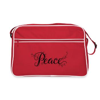 Peace  - Retro Tasche - Rot/Weiß - Vorne