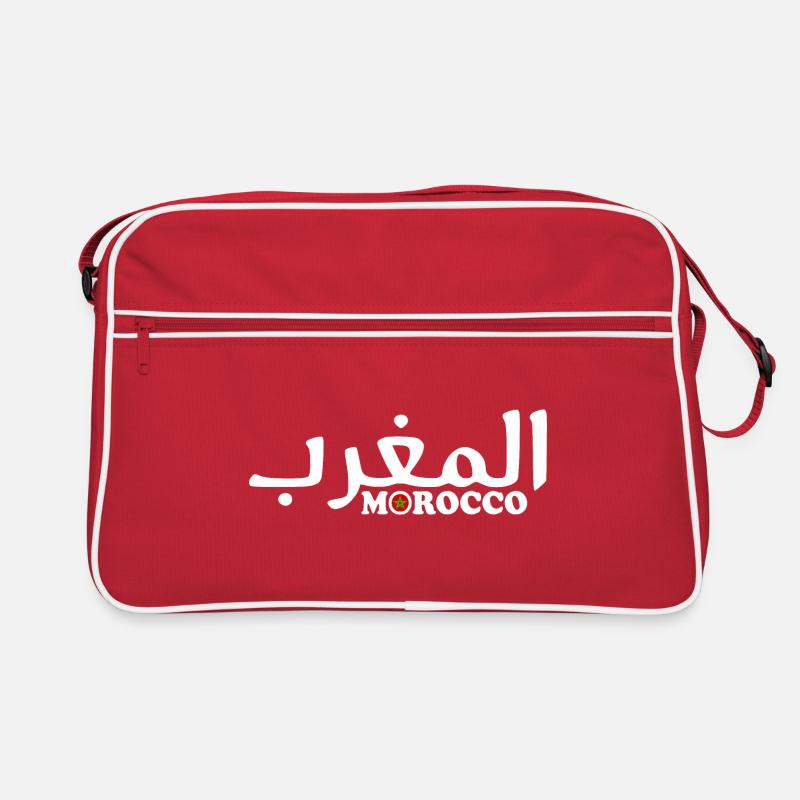 Marokko - Retro Tasche - Rot/Weiß