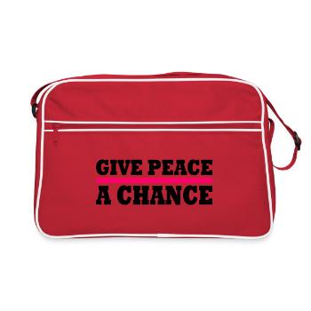 Give peace a chance - Sac Retro - rouge/blanc - Devant