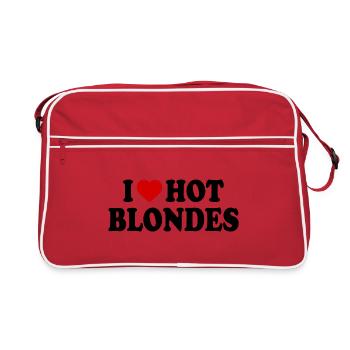 I love hot blondes - Sac Retro - rouge/blanc - Devant
