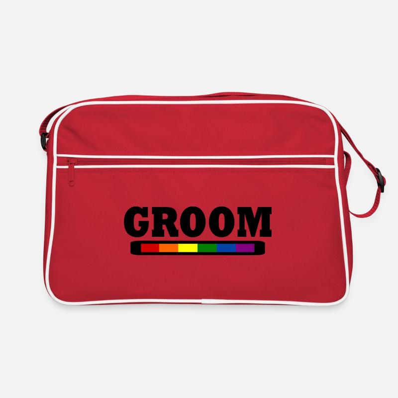 Groom - Retro Tasche - Rot/Weiß