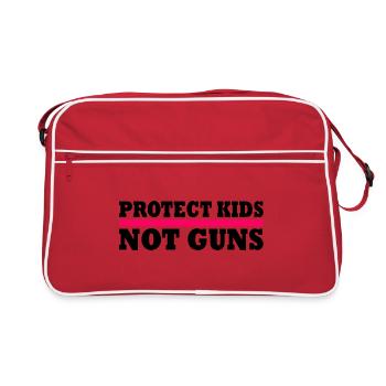 protect kids not guns - Retro Tasche - Rot/Weiß - Vorne