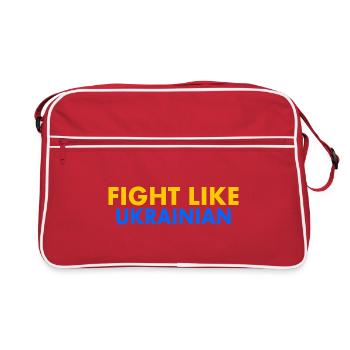 Fight like ukrainian - Sac Retro - rouge/blanc - Devant