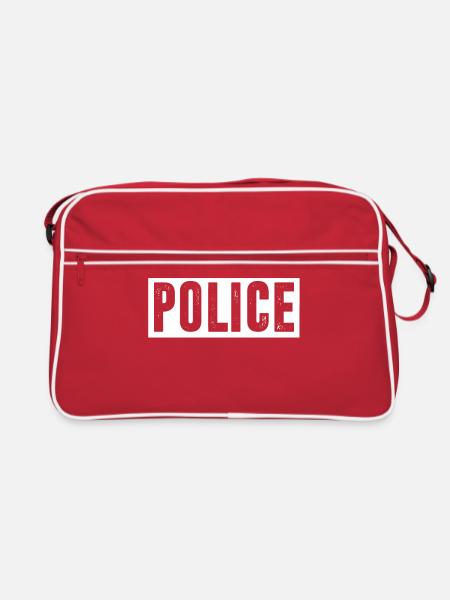 Mens Thermostat Police for a Father s Day Police - Retro Bag - red/white - Front