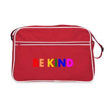 Be kind - Retro Tasche - Rot/Weiß - Vorne