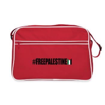 Free palestine - Retro Tasche - Rot/Weiß - Vorne