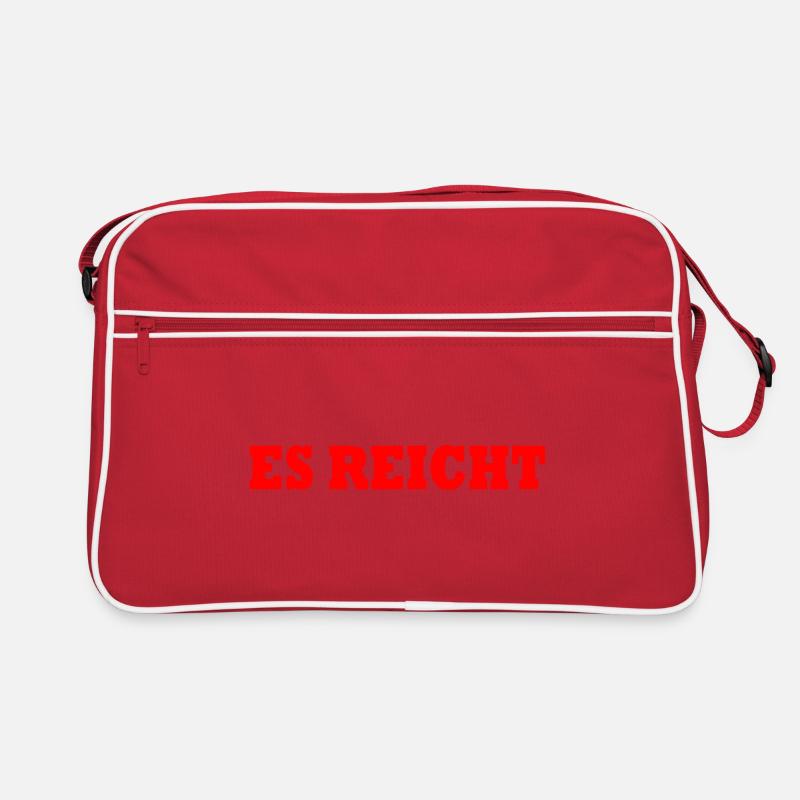ES REICHT - Retro Tasche - Rot/Weiß
