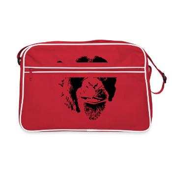 Monkey Face - Retro Bag - red/white - Front