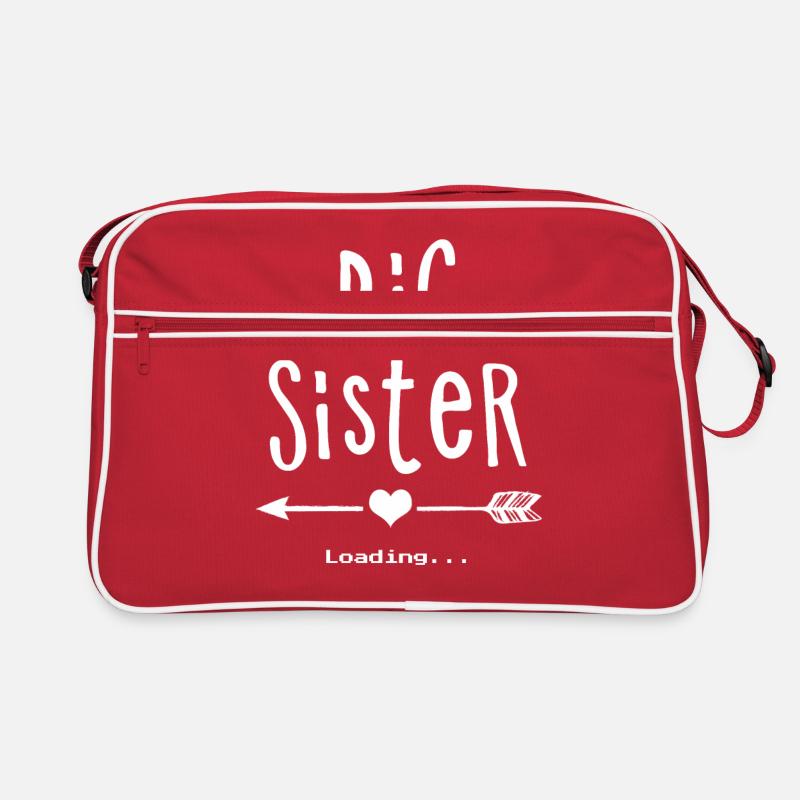 Geschenk für Mädchen, das große Schwester wird Retro Tasche