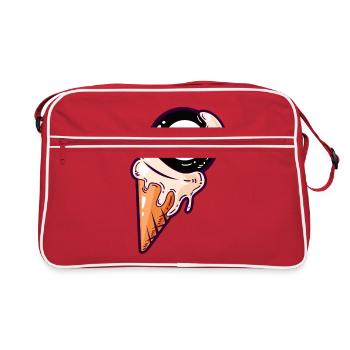 Billard boule glace de billard crème glacée - Sac Retro - rouge/blanc - Devant