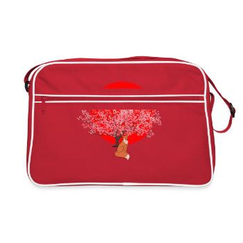 Fleur de cerisier - Sac Retro - rouge/blanc - Devant