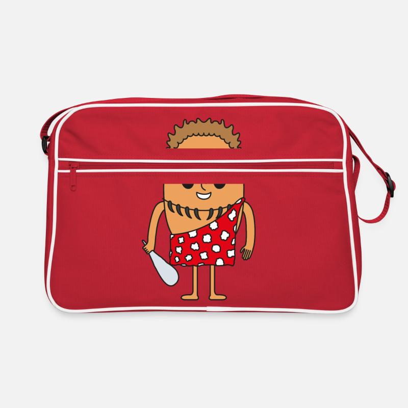 Stone age man egg Retro Bag