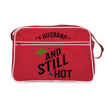 Mon mari a 40 ans et encore chaud - Sac Retro - rouge/blanc - Devant