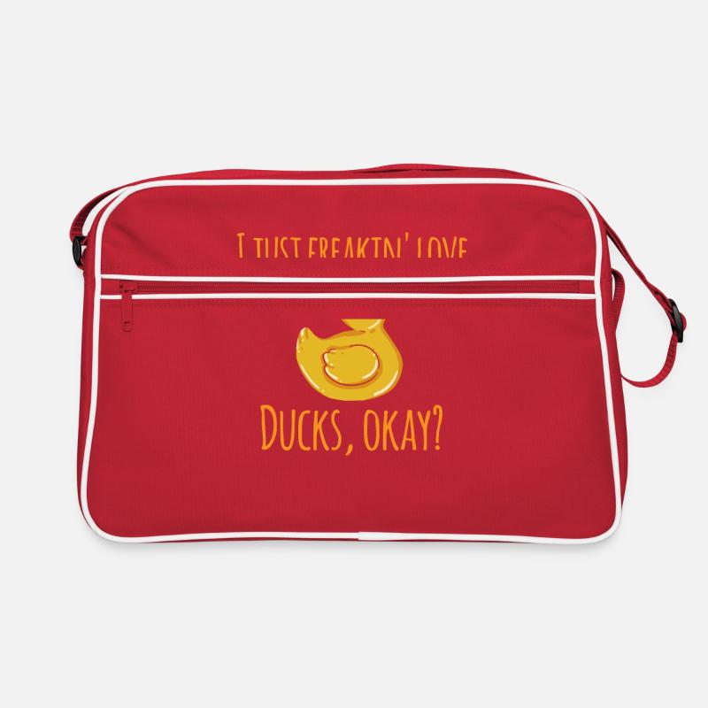 I just love ducks - duck lover bath duck Retro Bag