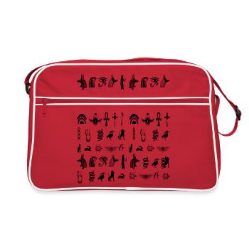 Hieroglyphics - Retro Bag - red/white - Front