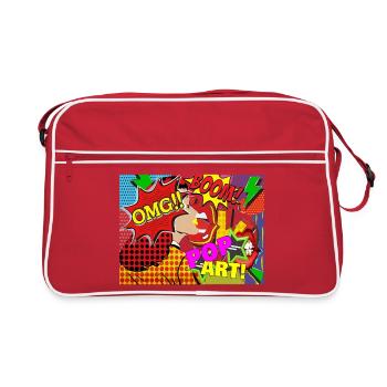 Pop art - Retro Bag - red/white - Front