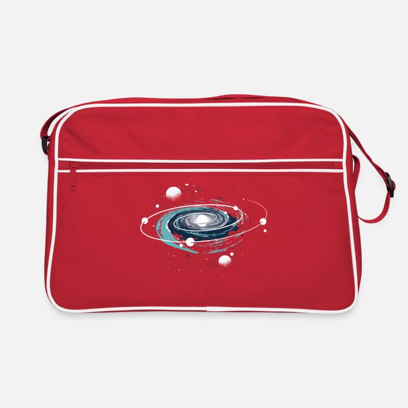 Planètes - Sac Retro - rouge/blanc