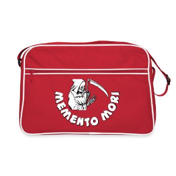 rappelez-vous que vous mourrez faucheuse latine - Sac Retro - rouge/blanc - Devant