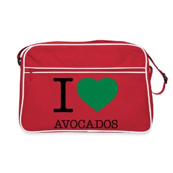 I LOVE AVOCADOS - Sac Retro - rouge/blanc - Devant