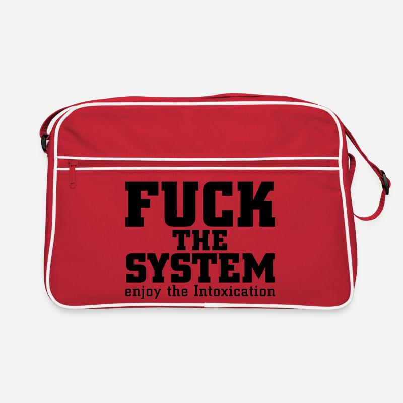 fuck the system Retro Tasche