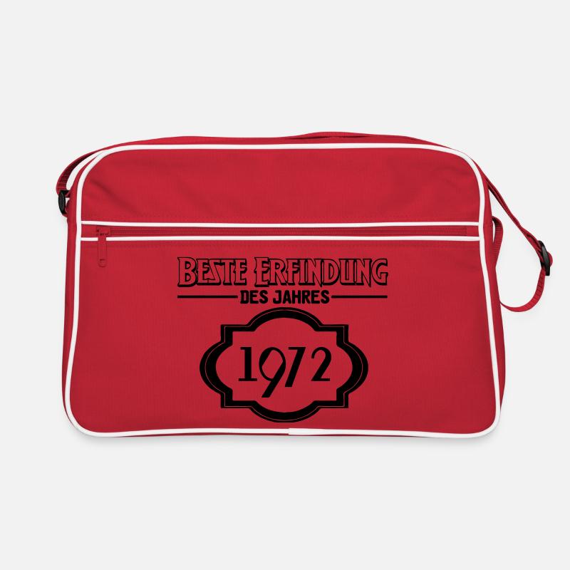 Beste Erfindung 1972 Geburtstag Geschenk - Retro Tasche - Rot/Weiß