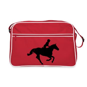 Pferdesport - Retro Tasche - Rot/Weiß - Vorne