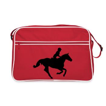 Pferdesport - Retro Tasche - Rot/Weiß - Vorne