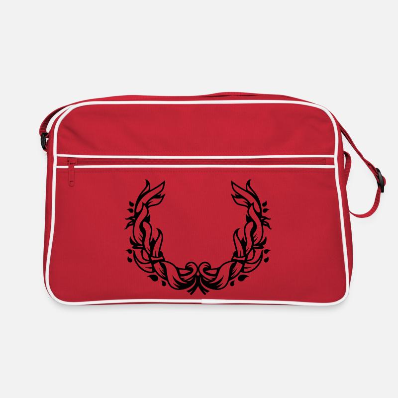 une couronne de fleurs de feuilles Sac Retro