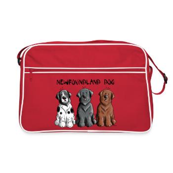 Newfoundland Dog Team - Retro Bag - red/white - Front
