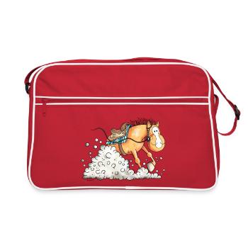 Sliding Stop Western horse - Retro Bag - red/white - Front