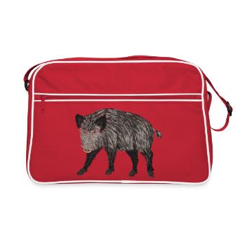 sanglier - Sac Retro - rouge/blanc - Devant