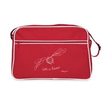 Flying sheep Ahoy! (SILVERBLOOD Merch) - Retro Bag - red/white - Front