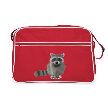 racoon - Retro Bag - red/white - Front