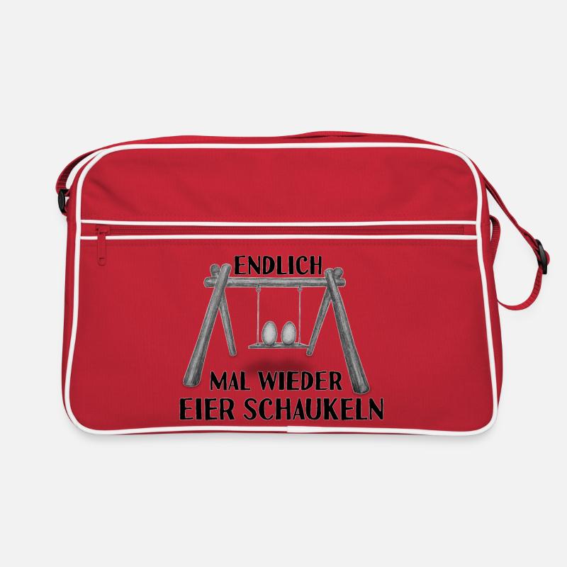 Endlich mal wieder Eier schaukeln Retro Tasche