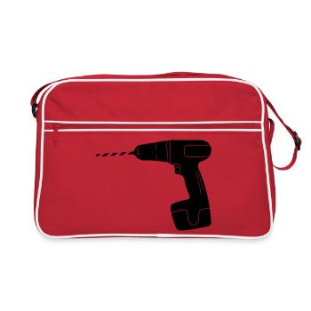 Tool drill logo - Retro Bag - red/white - Front