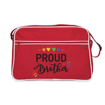 Fier frère - Sac Retro - rouge/blanc - Devant