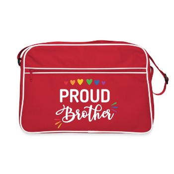 Fier frère - Sac Retro - rouge/blanc - Devant