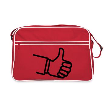 Pouce épais - Sac Retro - rouge/blanc - Devant